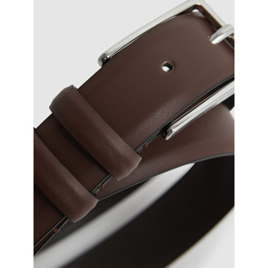 REISS DANTE Smooth Leather Belt